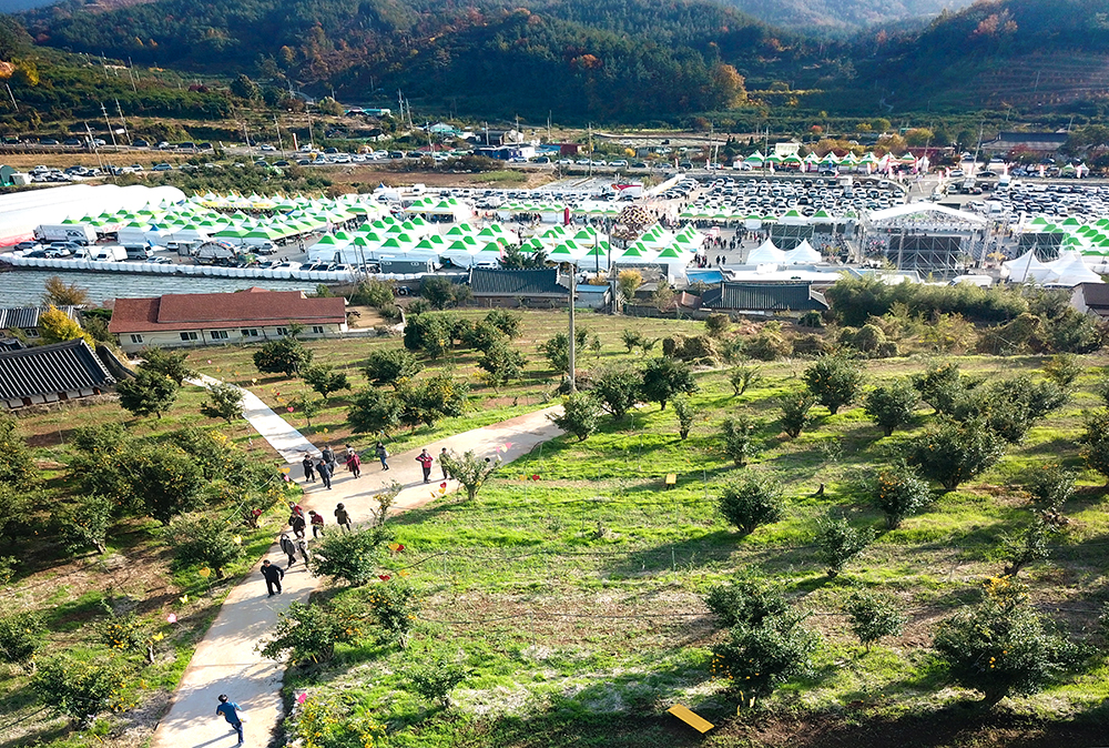 고흥유자축제 행사장 전경 사진